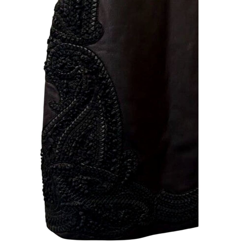 New FREE PEOPLE City Slicker Leather Mini Dress $698 SIZE 10 Black - Picture 7 of 8